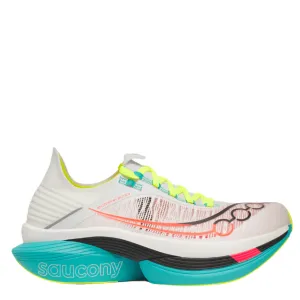 Supportive footwear easy - to - maintain shoes Saucony Unisex Endorphin Elite 2 Running Shoes in White/Mutant AW25