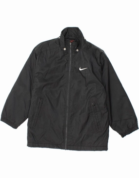 Engineer Easy Comfort NIKE Boys Oversized Graphic Windbreaker Coat 8-9 Years Small Black Nylon