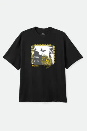 Secure S/S Standard T-Shirt - Black Worn Wash Geometric precision Stylish piece