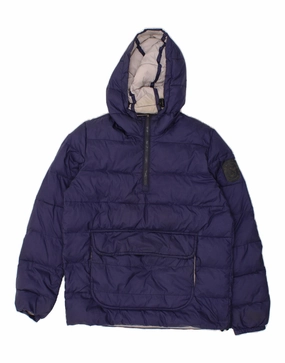 SCORPION BAY Boys Hooded Anorak Jacket 12-13 Years XL Navy Blue Polyamide Rugged Protection