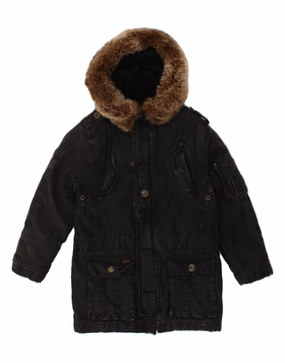 AbrasionResistant Edging Music SCOTCH & SODA Boys Hooded Parka Jacket 5-6 Years Black