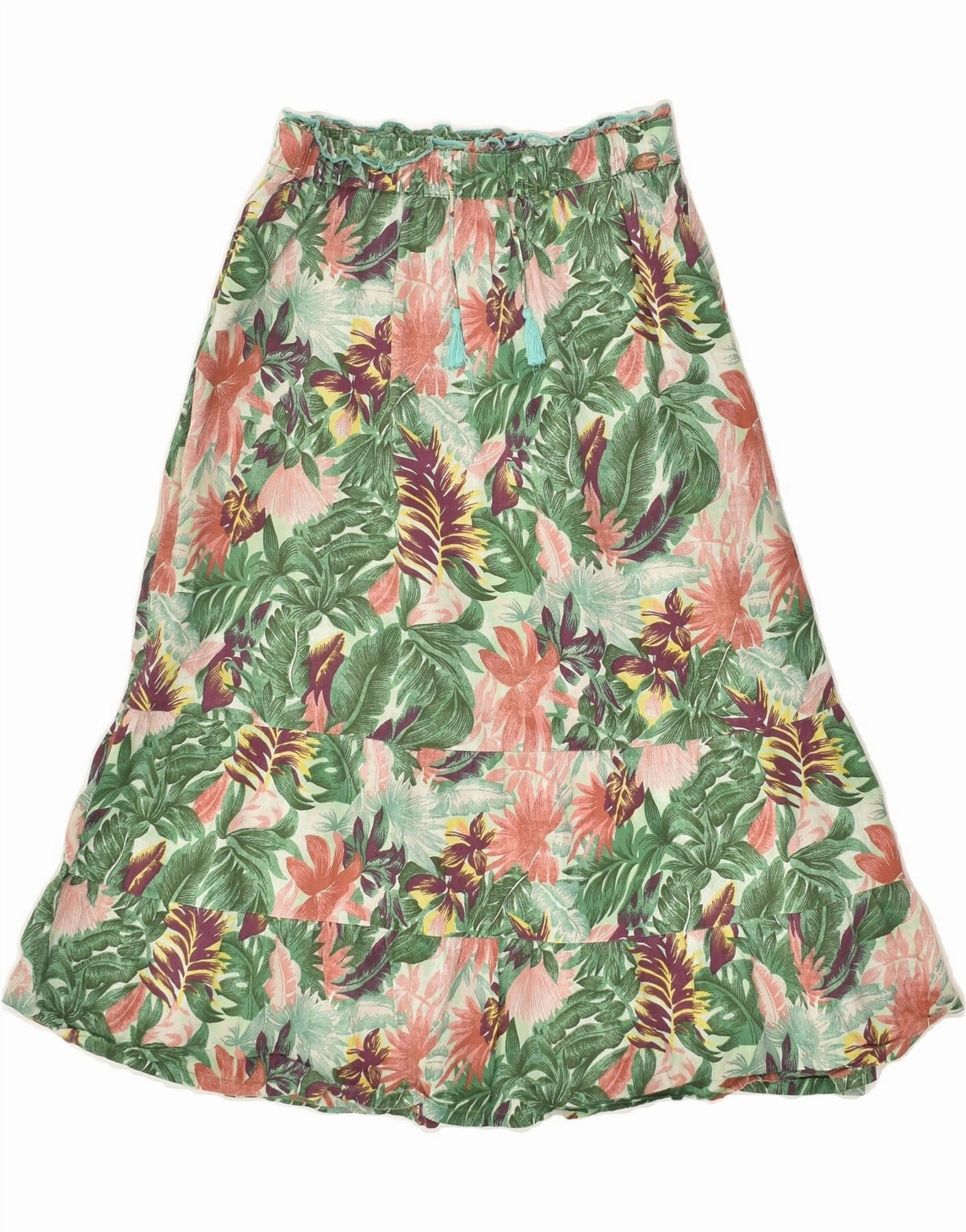 summer breeze SCOTCH & SODA Girls R'Belle A-Line Skirt 5-6 Years W24 Green Floral