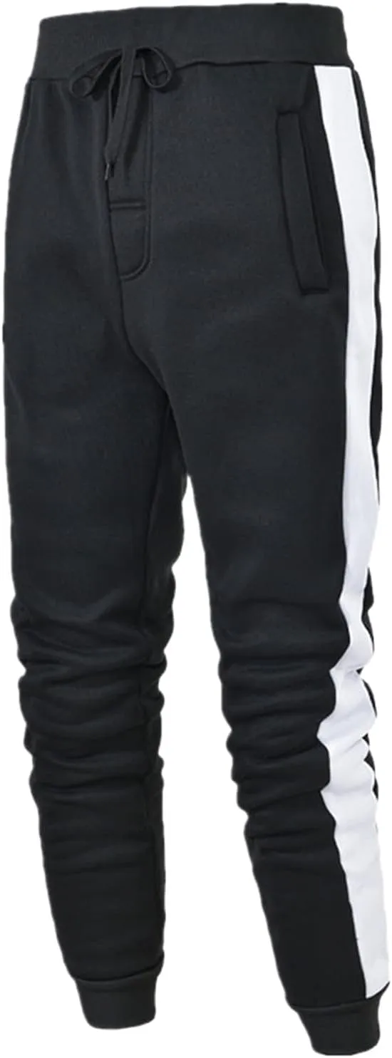 sdbrld Sweatpants For Men Mens Hip Hop Joggers Splice Drawstring Cargo Pants Trendy Hiking Outdoor Sweatpants Trousers