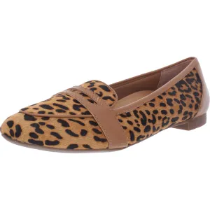 Savannah    Womens Calf Hair Arch Support Penny Loafers Neat Finish Office-Ready Footwear