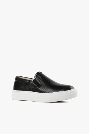 Unisex Pindot Sneak Loafer In Black City Hold Style Option