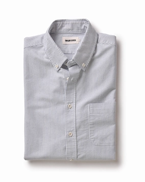 Exclusive Collection Button-up The Jack in Navy University Stripe Everyday Oxford