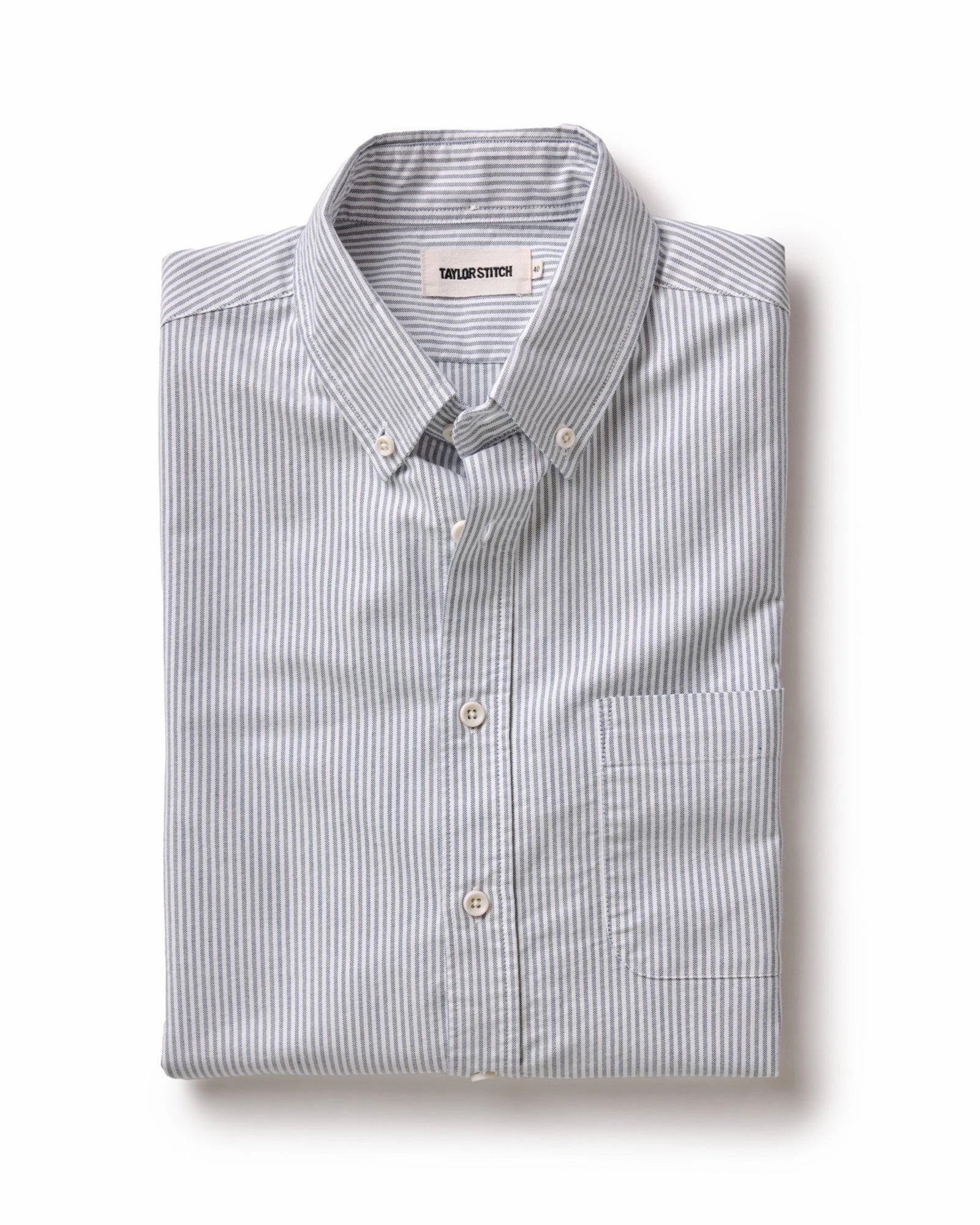 Exclusive Collection Button-up The Jack in Navy University Stripe Everyday Oxford