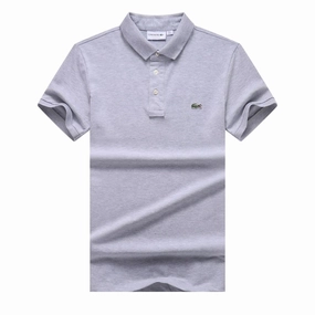 Chic Fit Lacoste Men Grey Oxford Polo