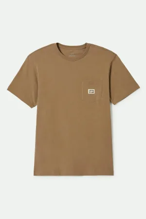 Essential Clothing Woodburn S/S Tailored Pocket T-Shirt - Khaki
