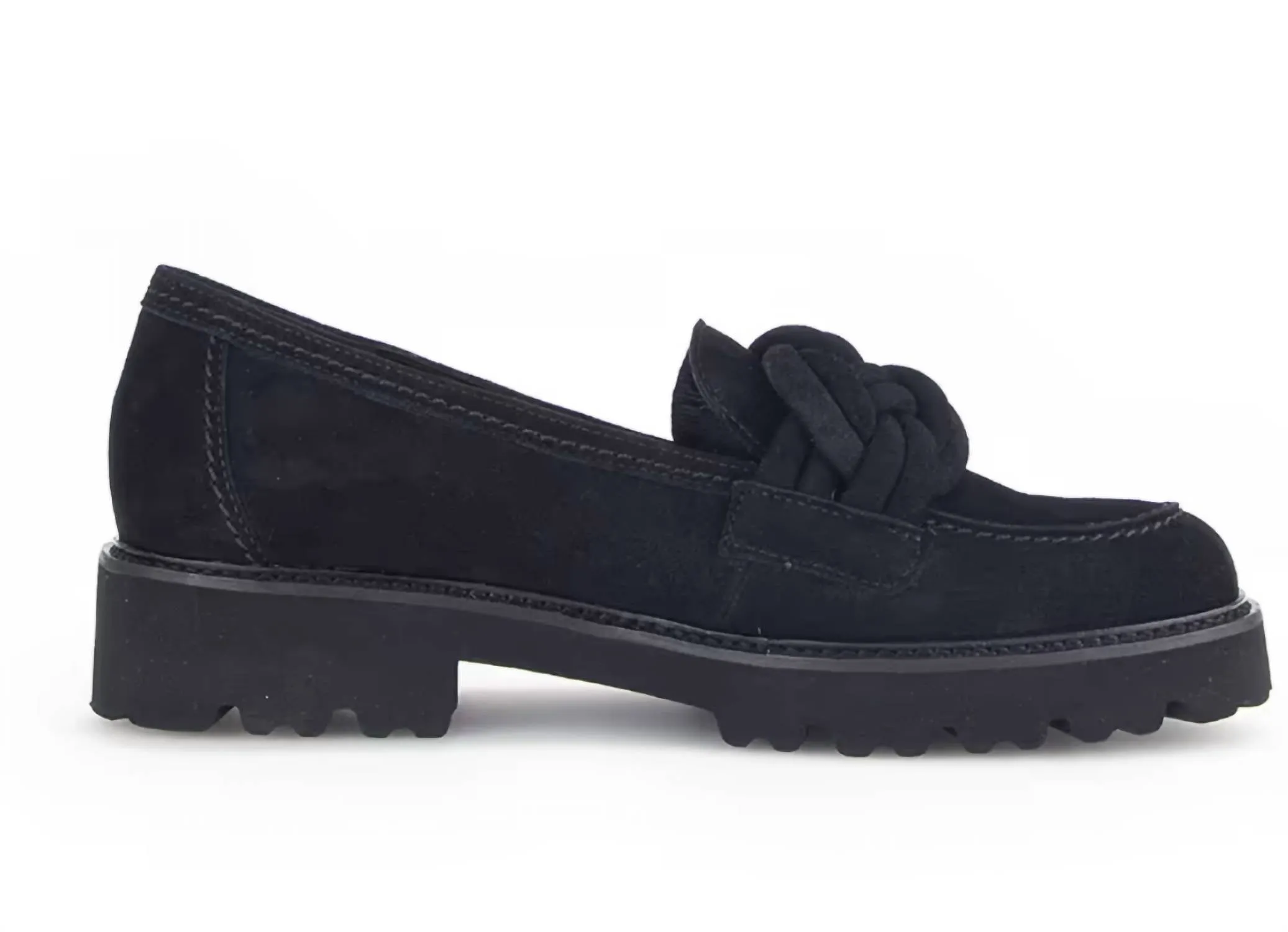 Brunch Out Women's Knot Suede Loafer In Black