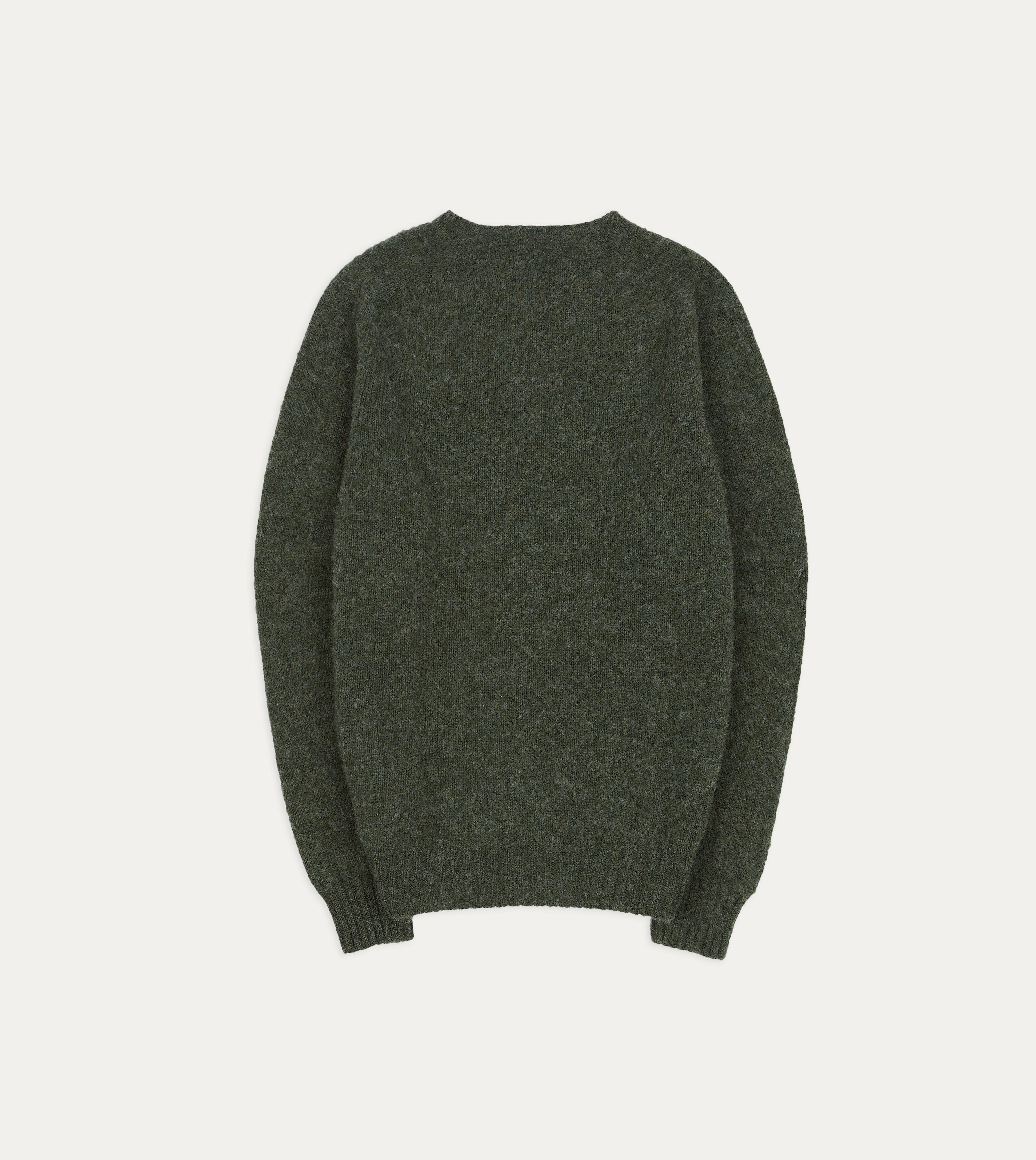 Seaweed Brushed Shetland Crew Neck Jumper Eco Friendly Fibers