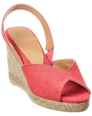 Casta?er Brisa Canvas Slingback Wedge Sandal Walk Freedom Lifted Design