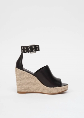 Stable base Women's Anteros Espadrille Wedge In Black