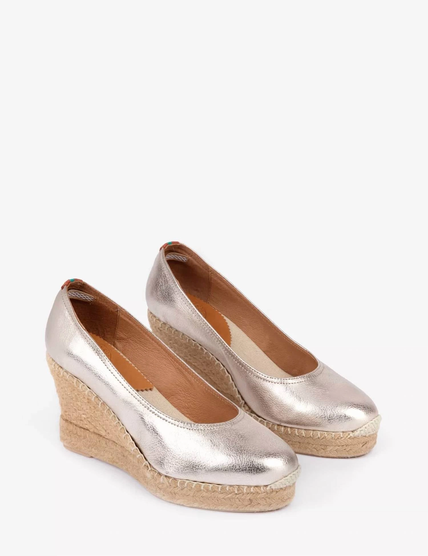 Women's Scoop Leather Espadrille In Champagne Body Ease Stable Flex