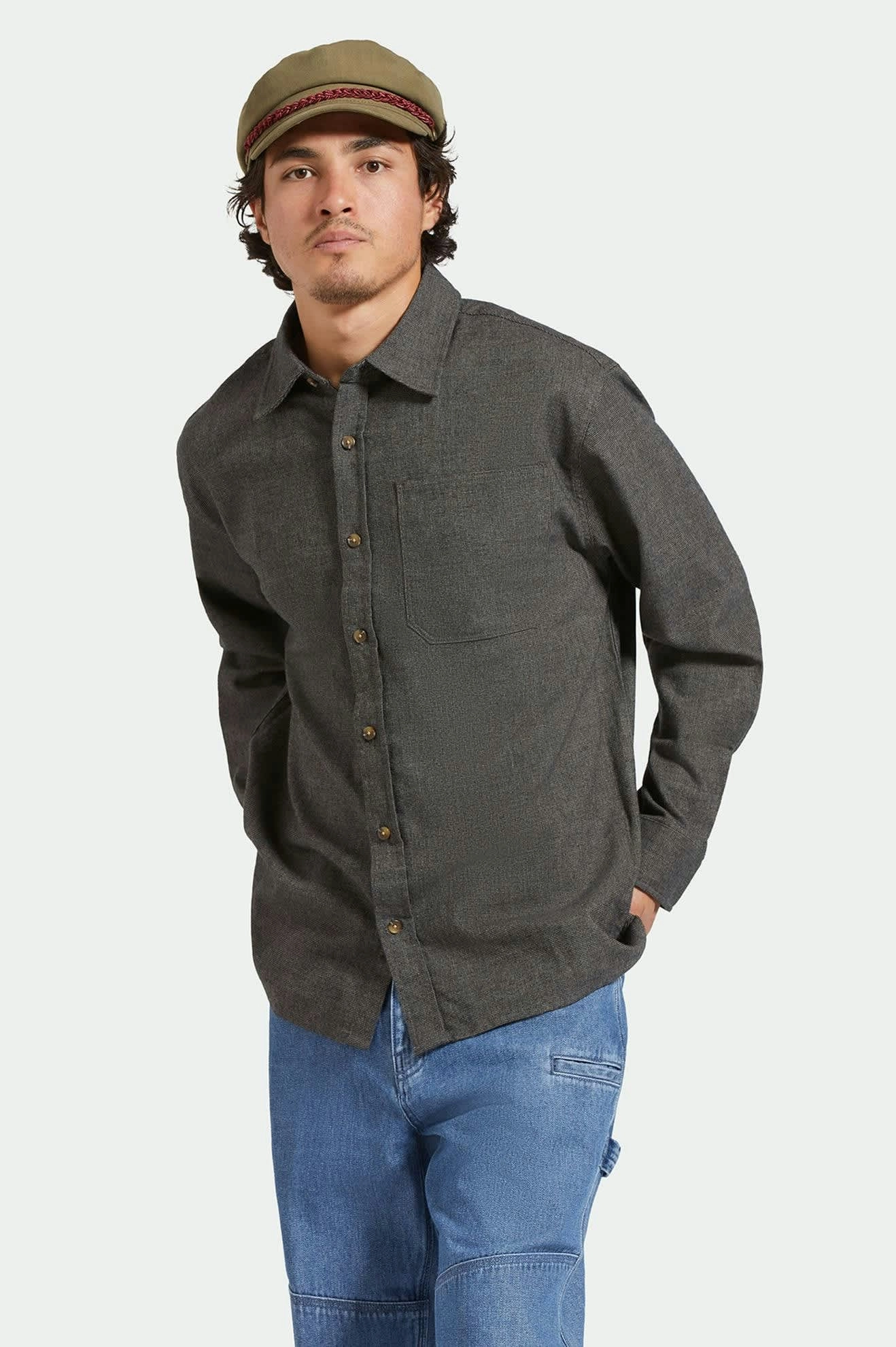Selden L/S Overshirt - Mixed Tweed Smart Look