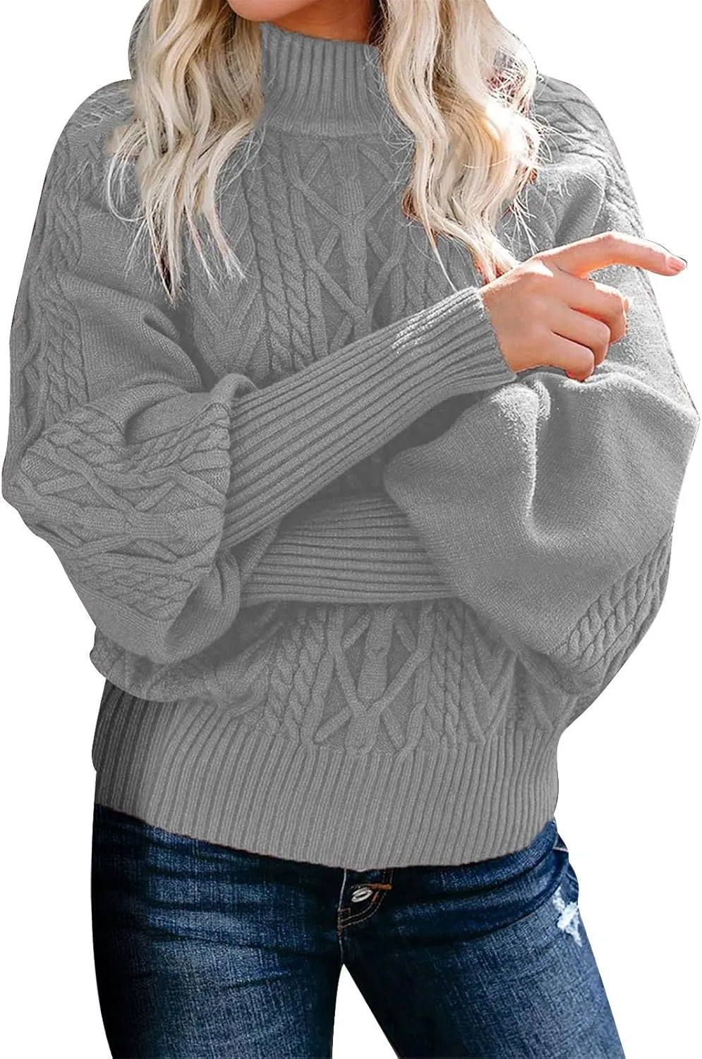 SHAOBGE Womens Sweaters Knit Pullover Sweater Women Polo Cardigan Sweaters for Women Red Striped Sweater