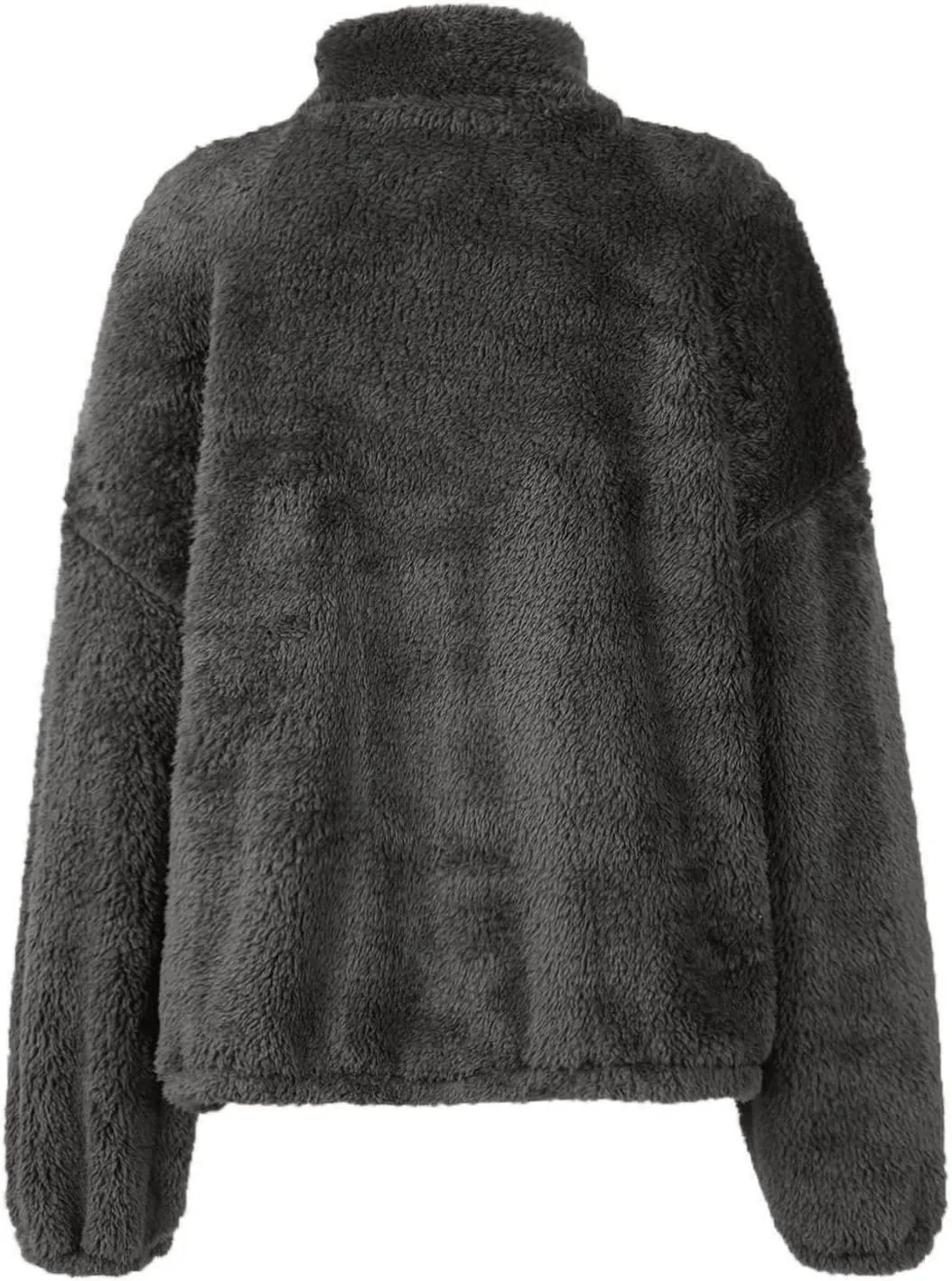 Sherpa Half Zip Pullover Women Fleece Cropped Sweatshirt Fall Fashion 2024 Stand Collar Pullover Sweater with Pocket