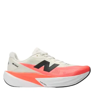 running in cross - country races shoes New Balance Men's Fuelcell Rebel v5 Running Shoes in Urgent Red/White/Sea Salt AW25