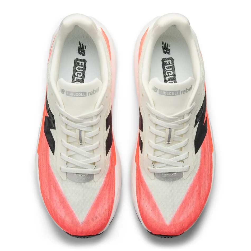New Balance Men's Fuelcell Rebel v5 Running Shoes in Urgent Red/White/Sea Salt AW25 training support