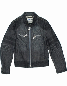Short-sleeved GAS Boys Denim Jacket 7-8 Years Navy Blue Cotton