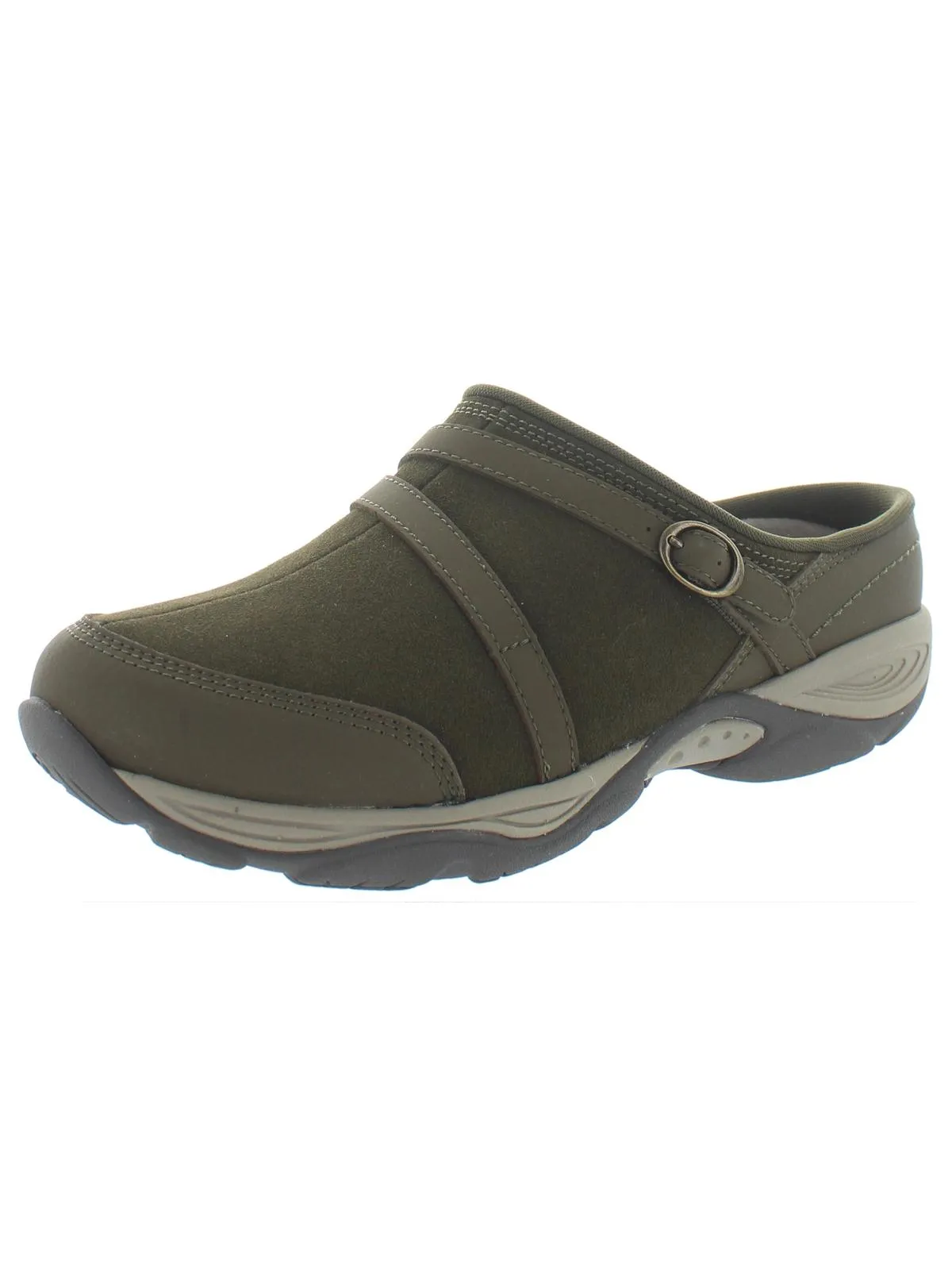 Equinox Womens Suede Slip On Loafer Slides soft fit Power Walk