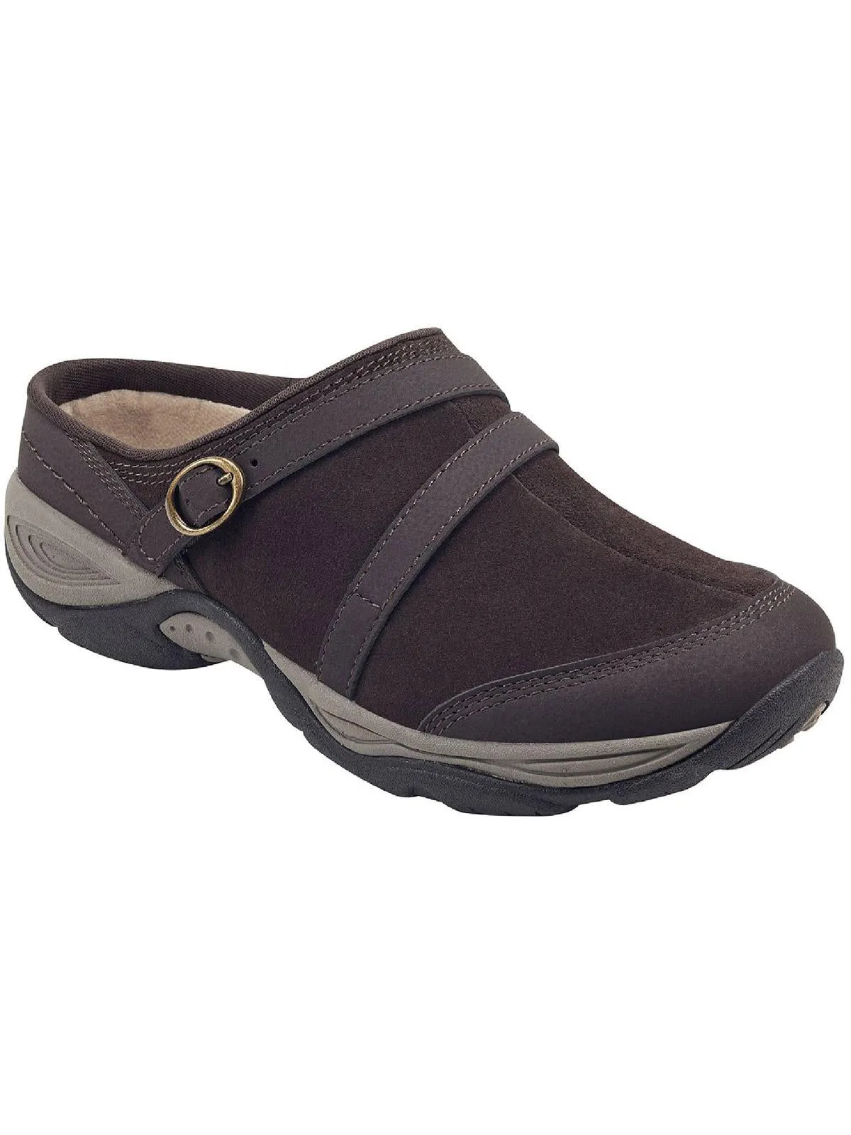 Easy to Wear Equinox Womens Suede Slip On Loafer Slides
