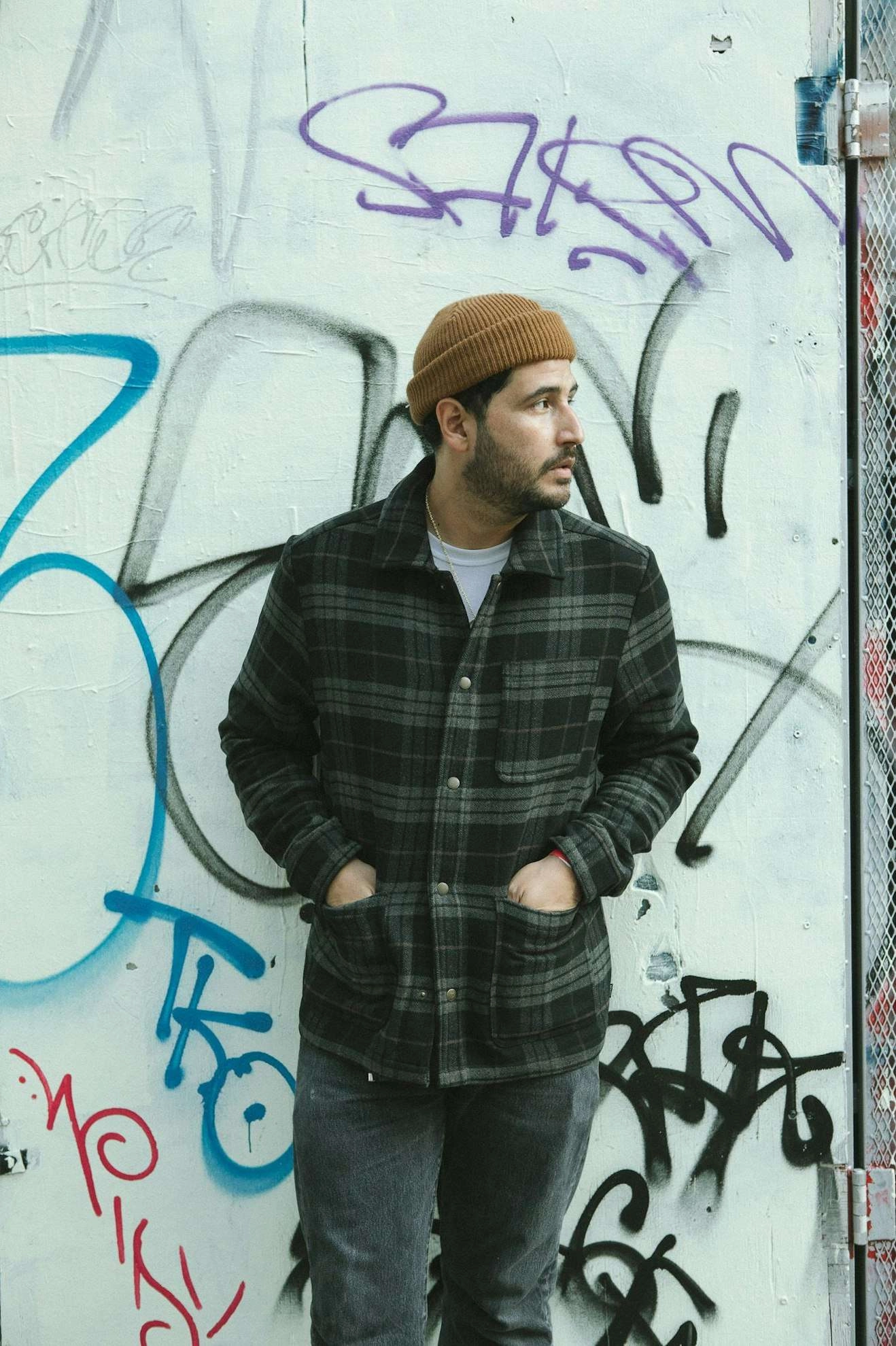 Forest Dual Zipper System Shop Menswear Chore Coat - Black/Charcoal Plaid