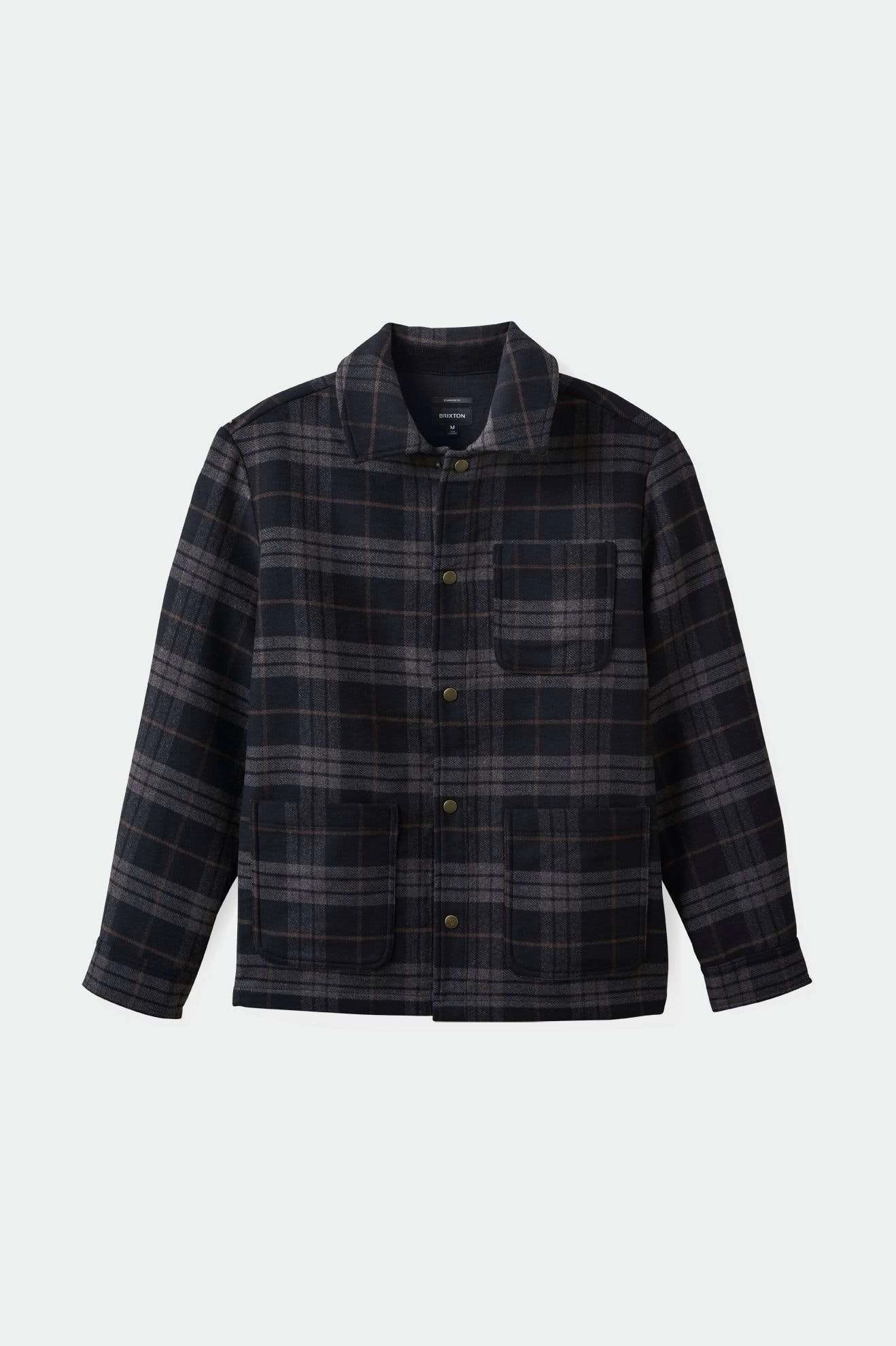 Shop Menswear Chore Coat - Black/Charcoal Plaid Stylish Design