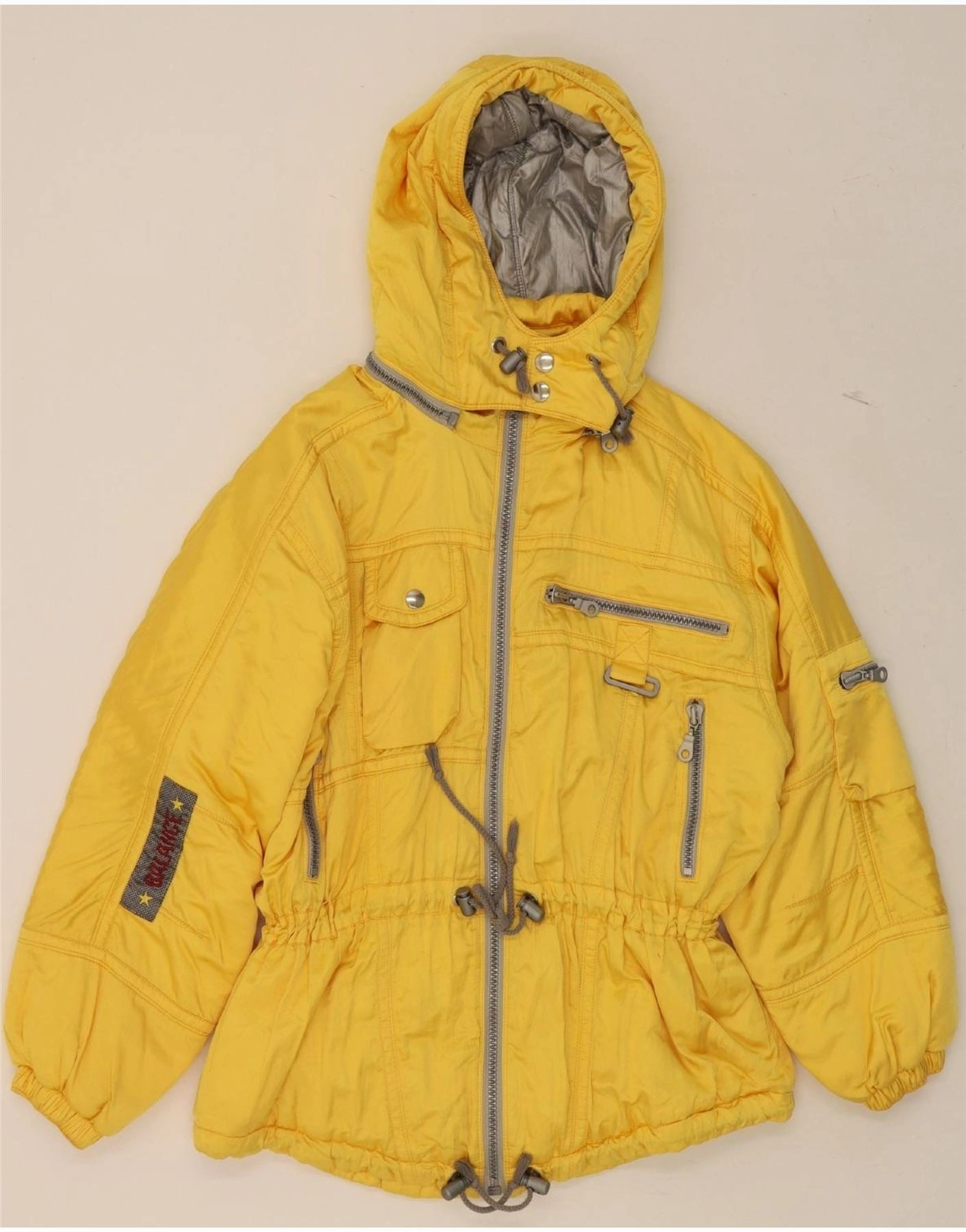 Consciousness VINTAGE Boys Graphic Hooded Windbreaker Jacket 15-16 Years Yellow Cotton