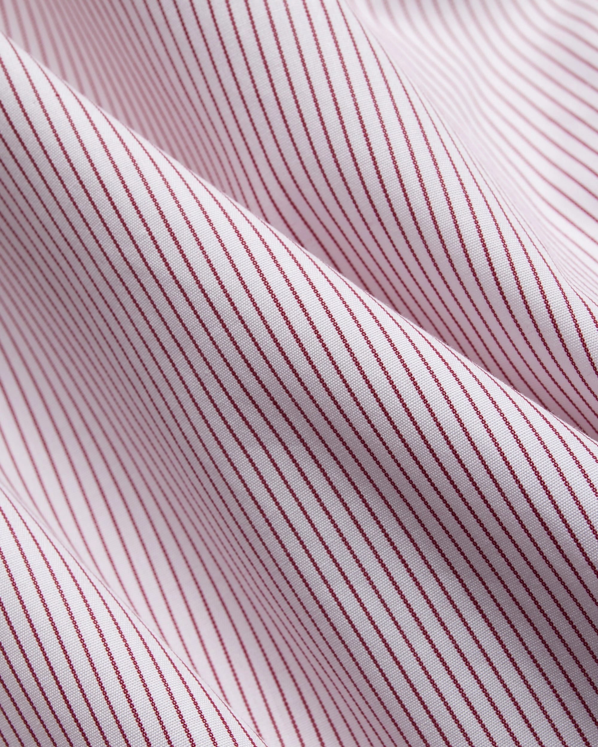 Made-in-USA Burgundy Hairline Stripe Button Down Shirt - Classic Fit EasyCare Fabric Moisture Wicking Layer