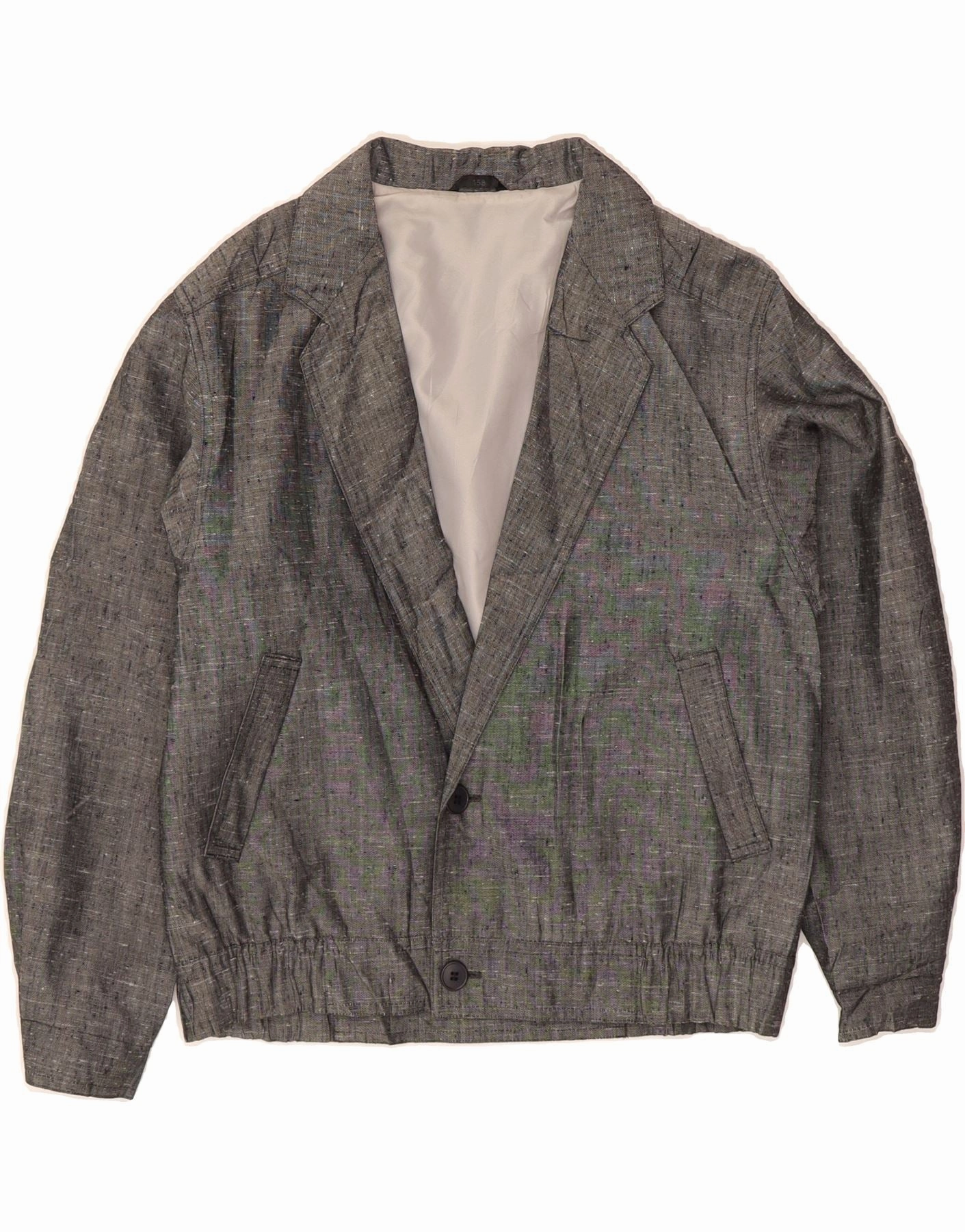 Folder VINTAGE Boys Bomber Jacket 12-13 Years Grey Polyester