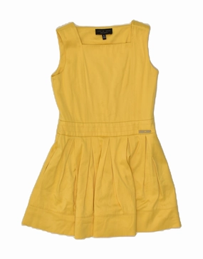 Semi Casual SIMONA BARBIERI Girls Twin-Set Pleated Swing Dress 7-8 Years Yellow
