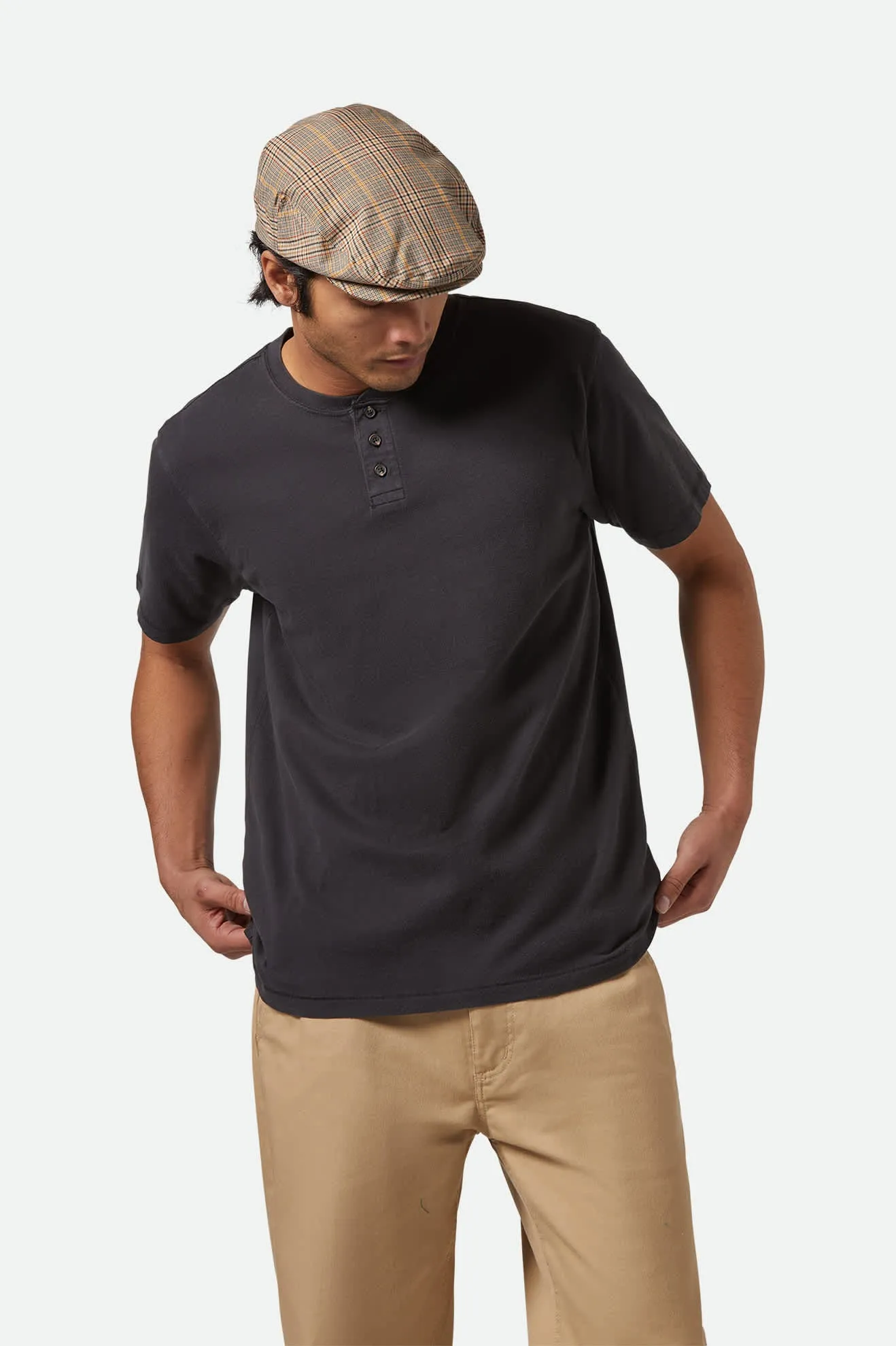 Soft Layer Vintage Reserve S/S Henley - Black Sol Wash