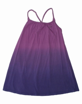 Grace Base LACOSTE Girls T-Shirt Dress 3-4 Years Purple Tie Dye Cotton