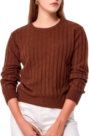 Simple&Opulence Women's Long Sleeve Cashmere Sweaters Cable Knit Crewneck Pullover Sweaters Tops Breathable and Comfortable