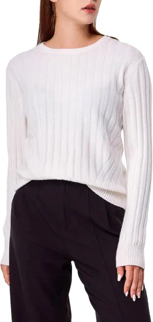 Simple&Opulence Women's Long Sleeve Cashmere Sweaters Cable Knit Crewneck Pullover Sweaters Tops Breathable and Comfortable