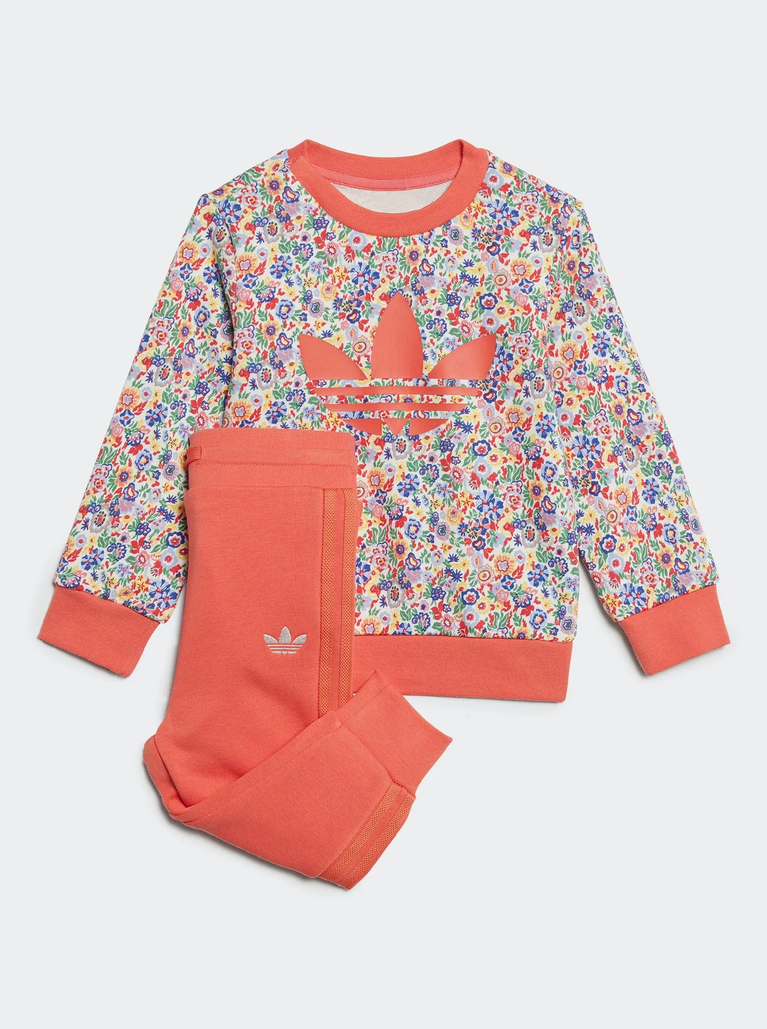 Stylish gym wear adidas Originals x Liberty London Crew Set Infants