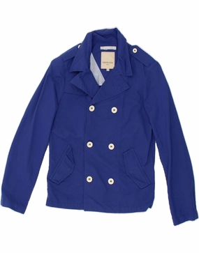 SIVIGLIA Boys Pea Coat 11-12 Years Blue Cotton keepsake Hidden pockets