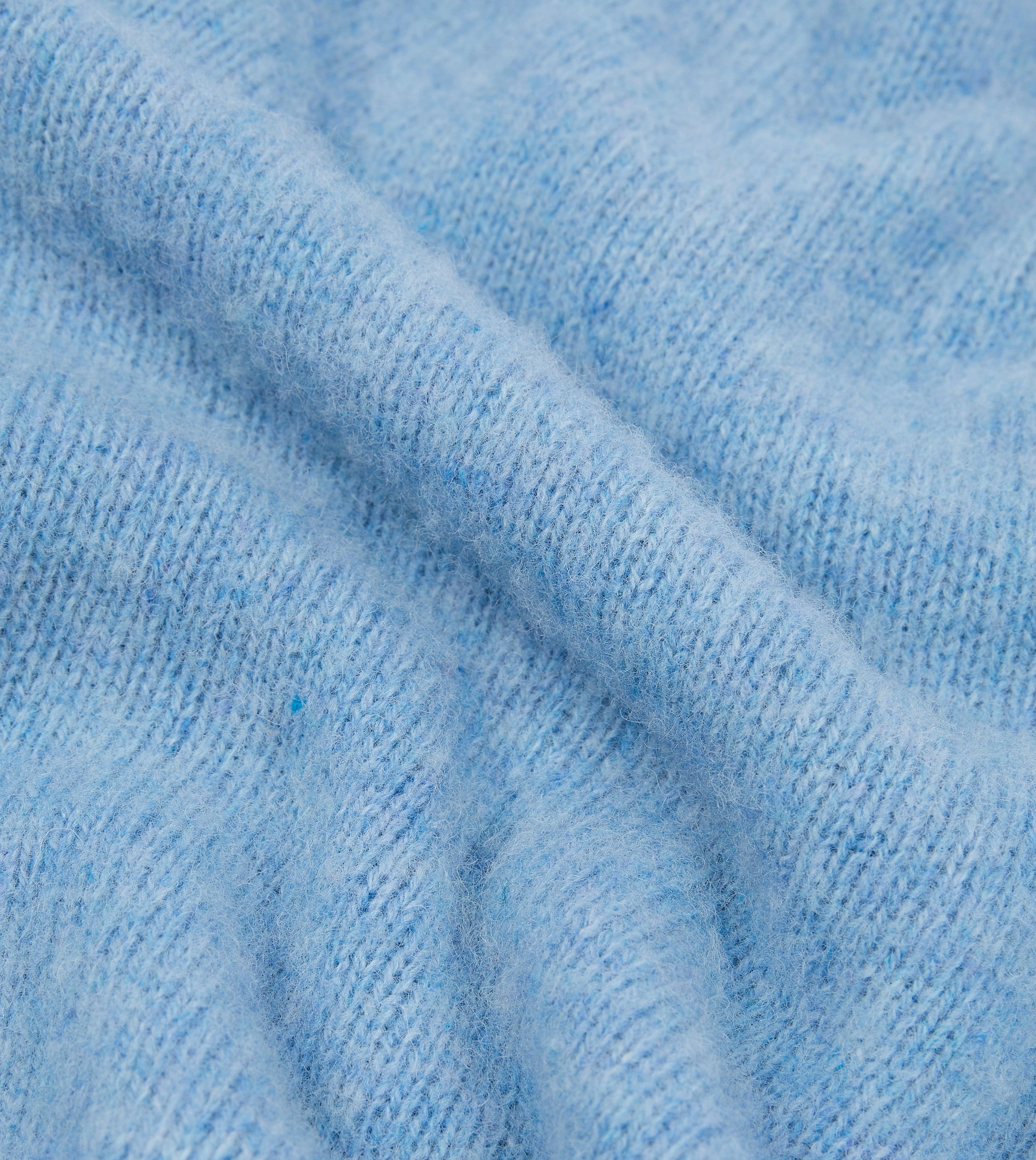 Ventilated Mesh Panels Versatile Trend Sky Blue Brushed Shetland Crew Neck Jumper