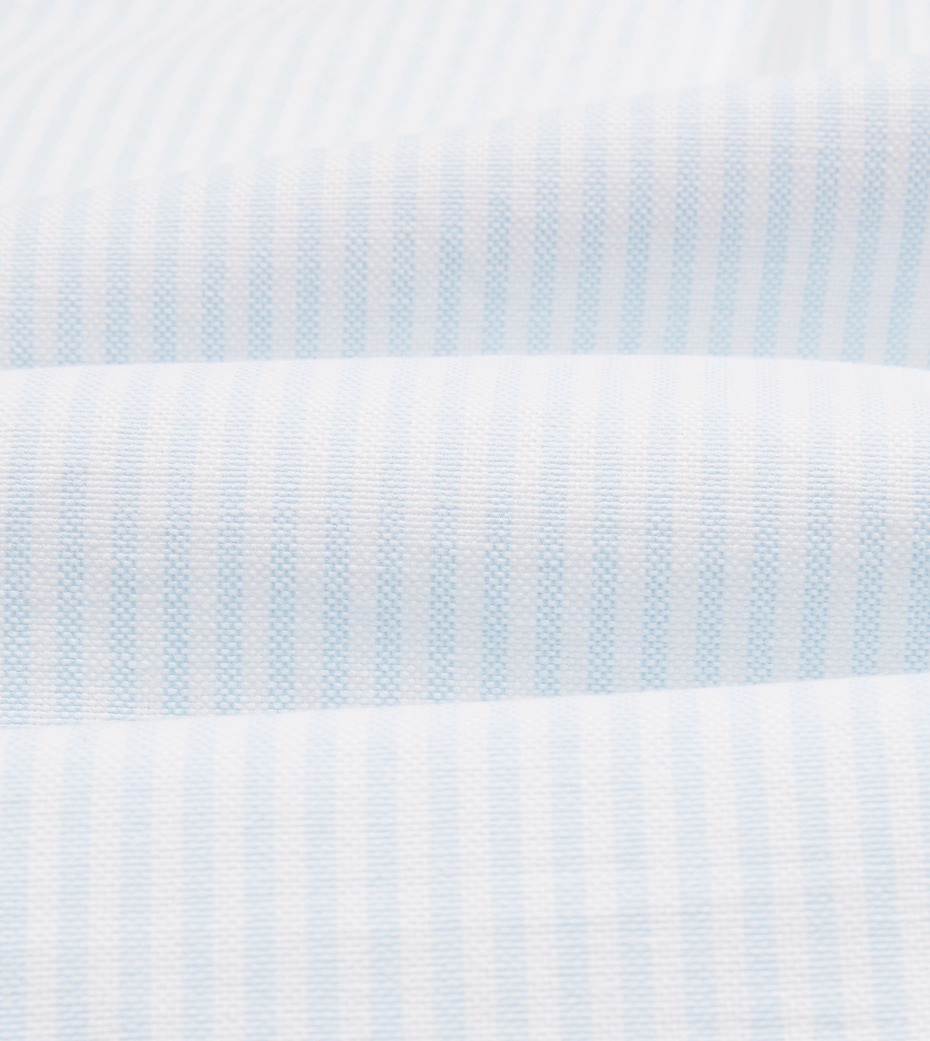 Smooth Stitch Pattern Sky Ticking Stripe Cotton Oxford Cloth Button-Down Shirt