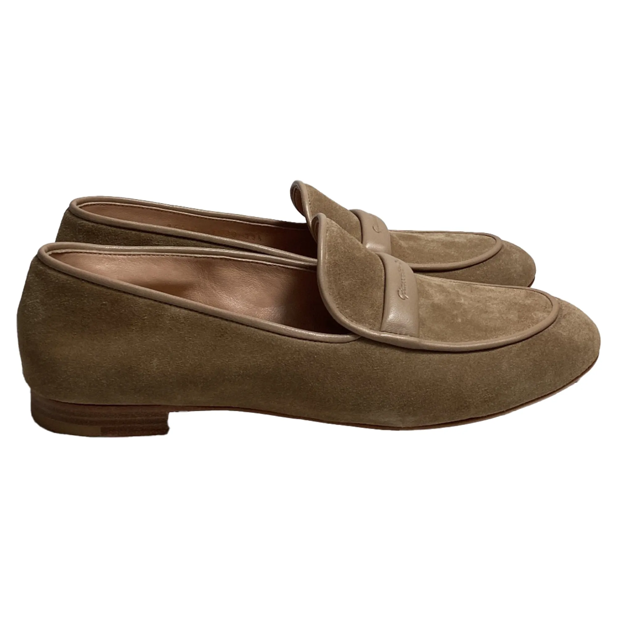 Forest trail Gianvito Rossi Maxime Logo Loafers in Brown Suede