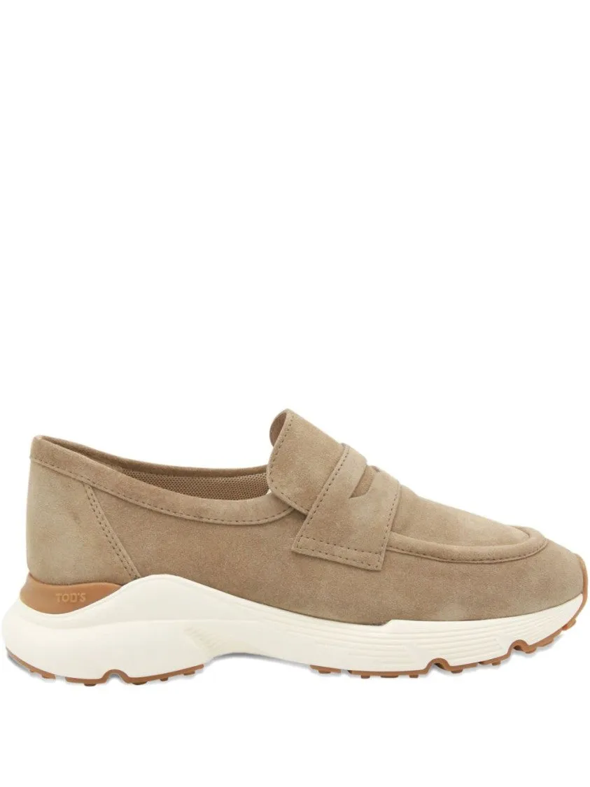 Sleek Suede Loafers With Penny Strap Ankle Strap Casual Movement