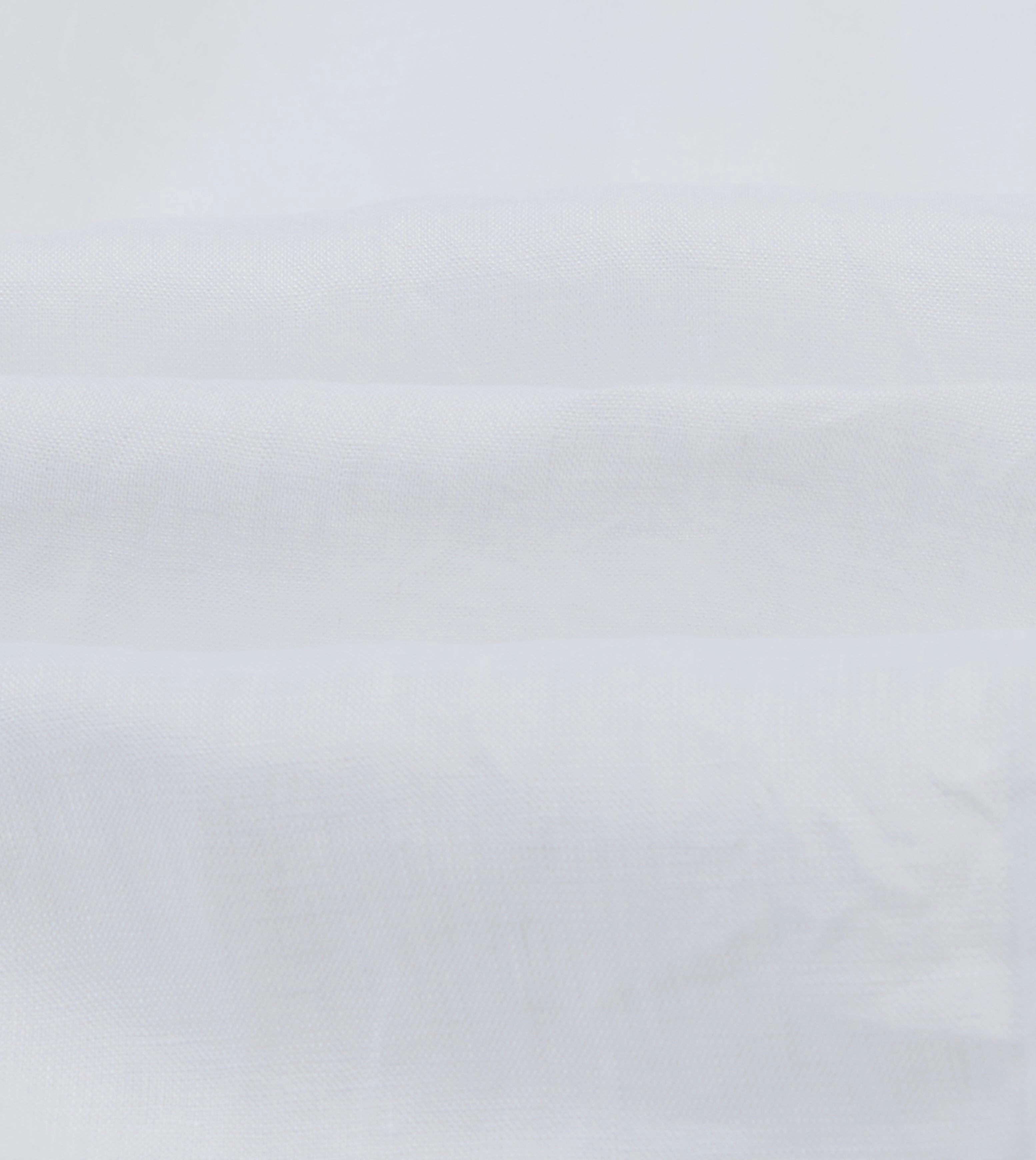Subtle Details Mountain Escape White Linen Spread Collar Shirt