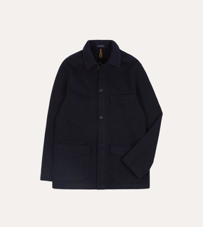 Navy Wool Five-Pocket Chore Jacket Under Shell Shield