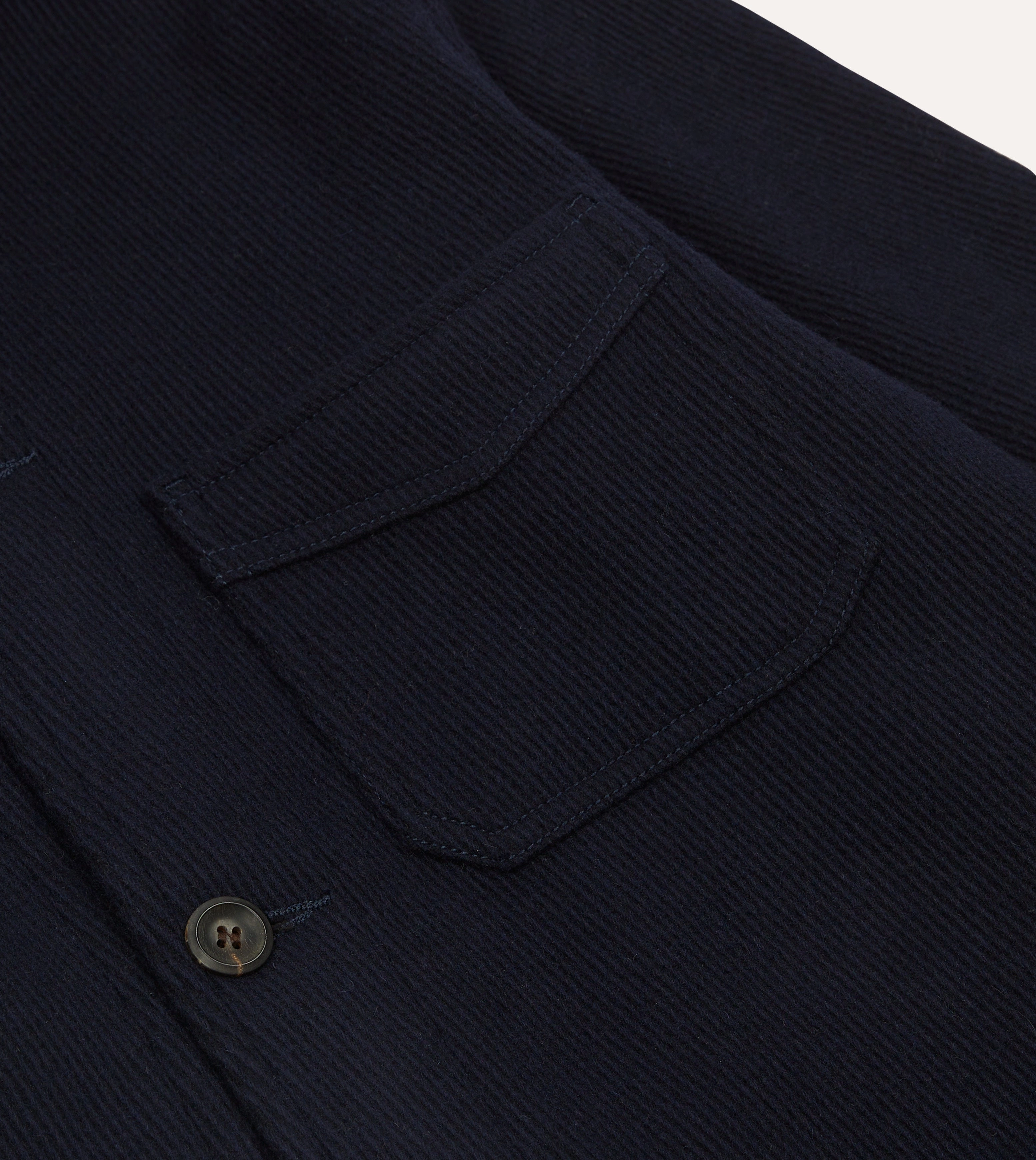 Navy Wool Five-Pocket Chore Jacket Statement