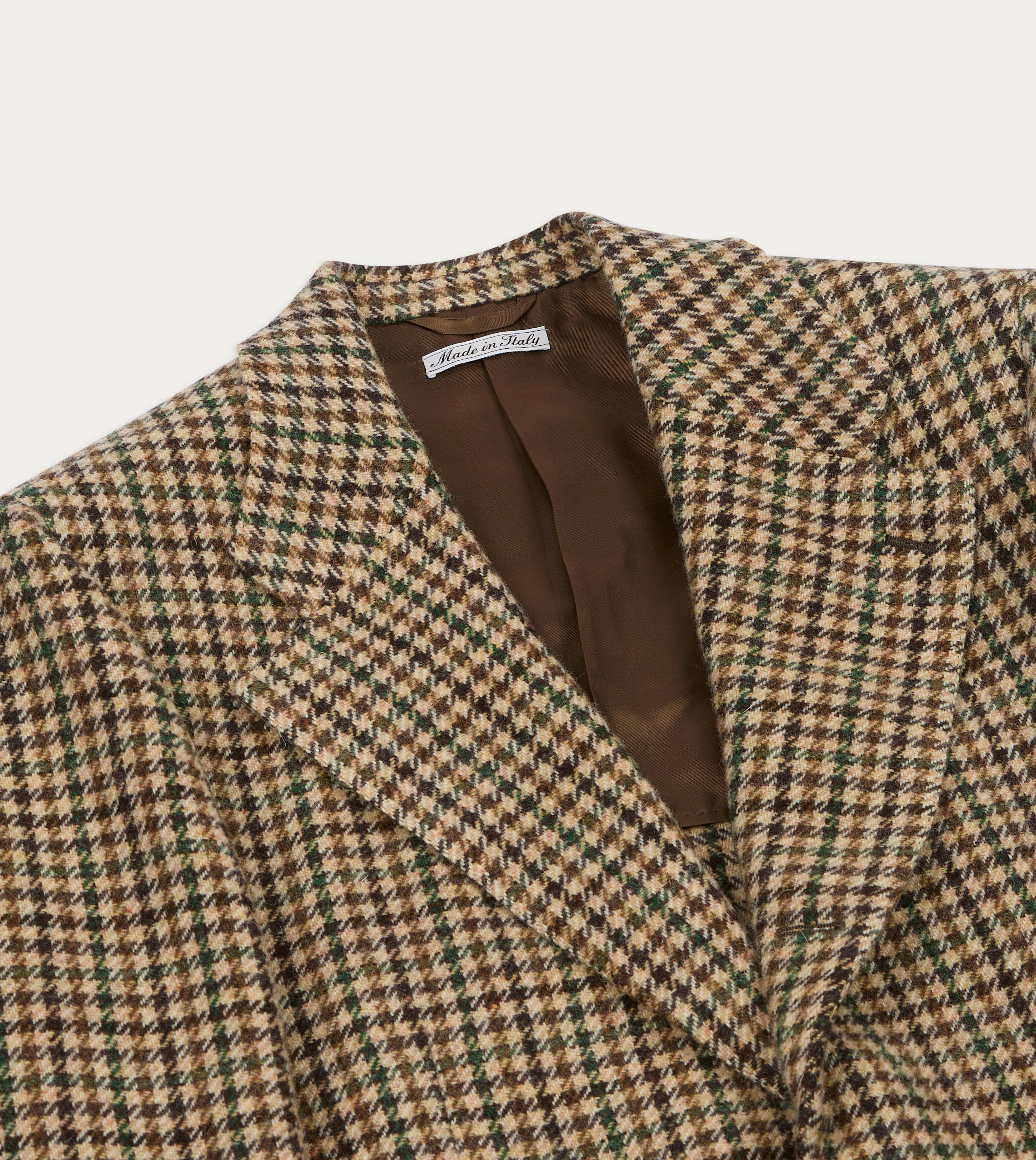 Brown Gun Club Check Tweed Blazer Trendy Layers Perfectly Fitted