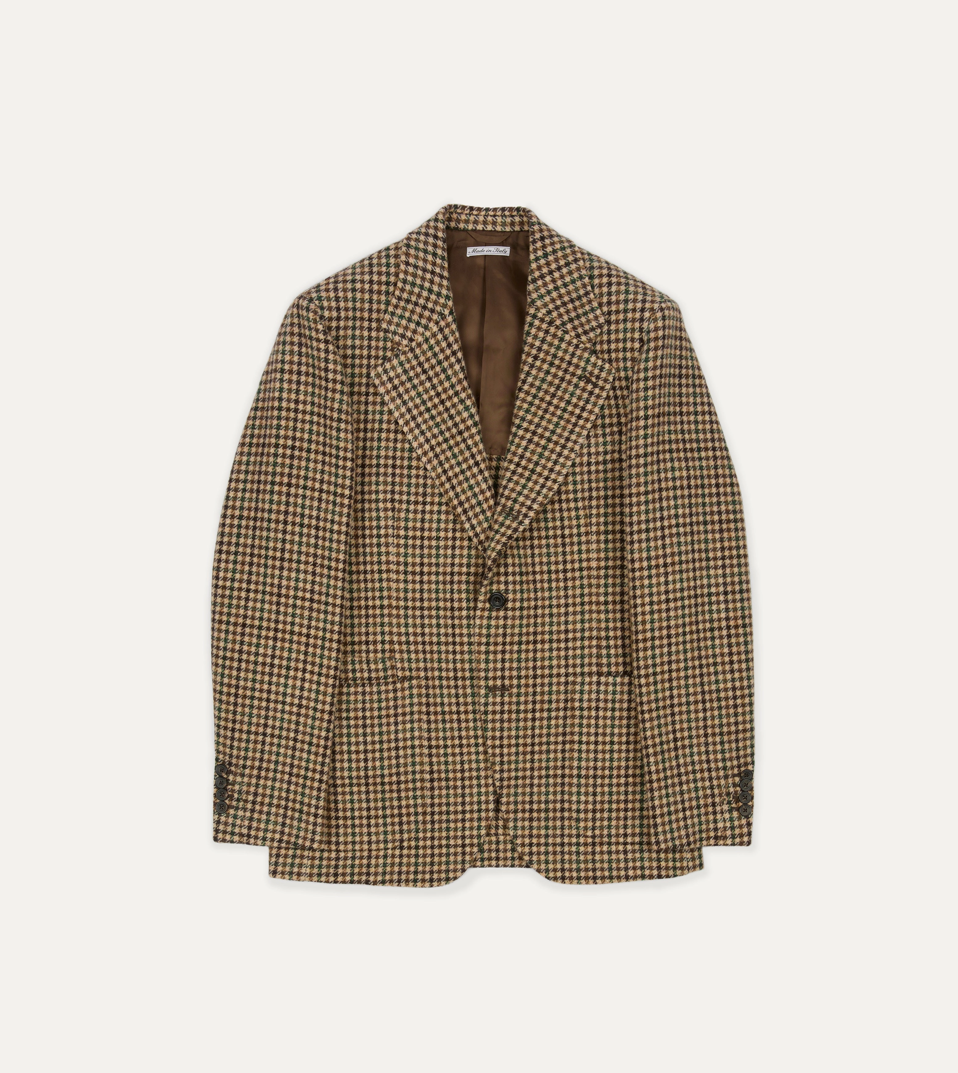 Effortless Comfort Brown Gun Club Check Tweed Blazer