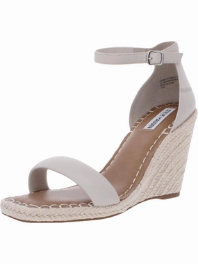 Submit Womens Faux Leather Ankle Strap Espadrilles Height Ready