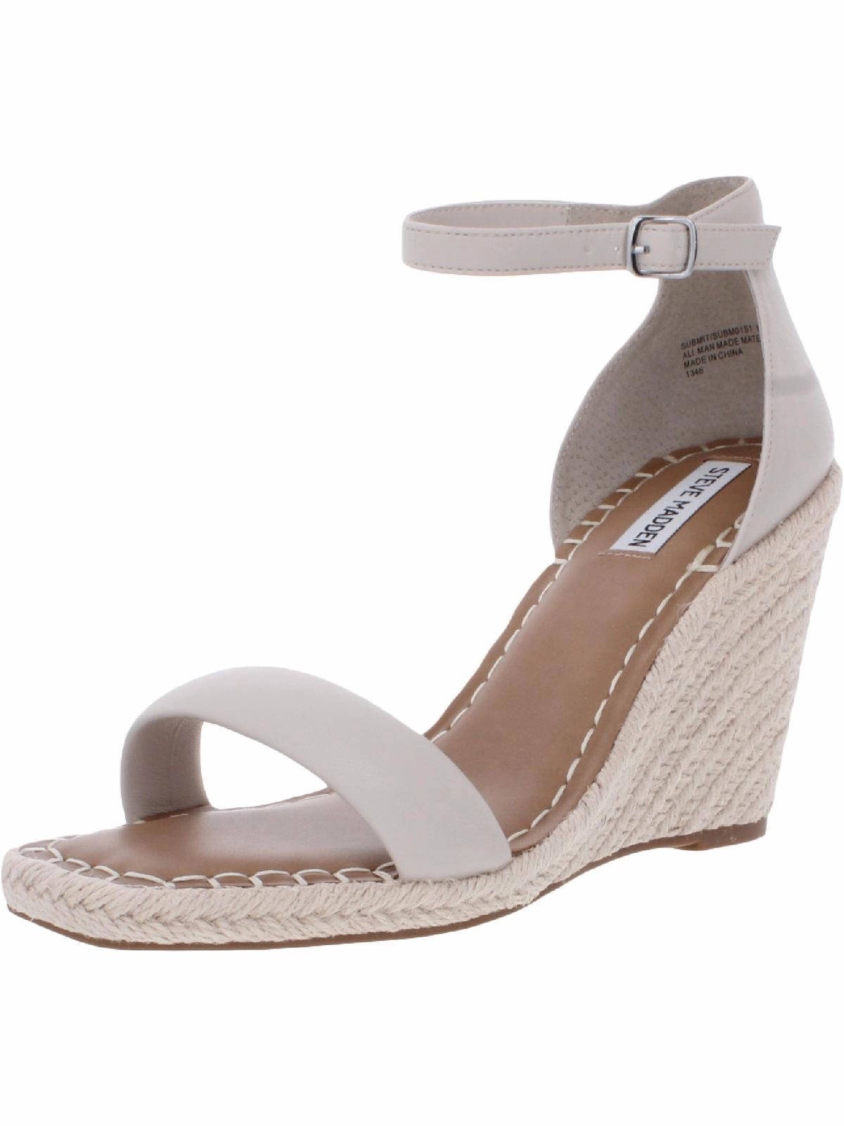 Submit Womens Faux Leather Ankle Strap Espadrilles Lifestyle Fit
