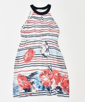 Comfy Look Trendy Silhouette BYBLOS Girls Sundress 7-8 Years White Striped Flower